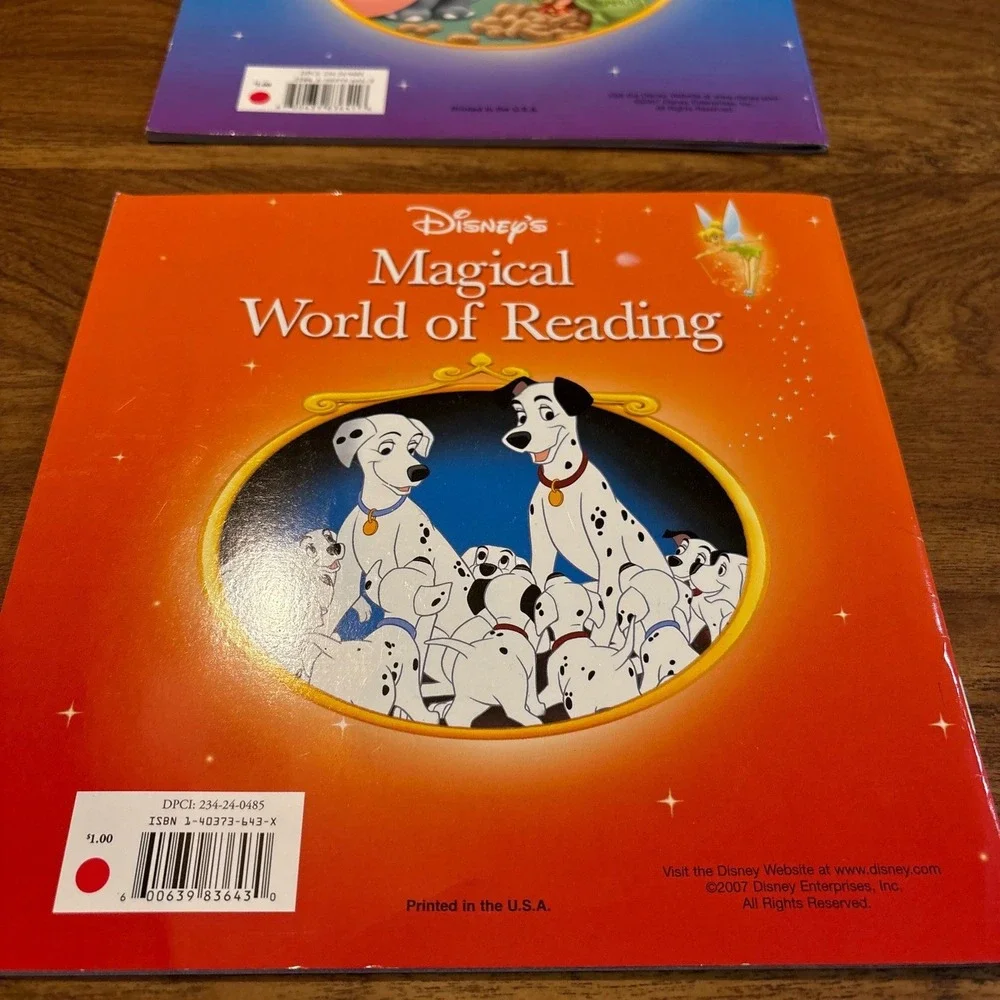 2 Disney Magical World of Reading Dumbo 101 Dalmatians Childrens Books‎ Set